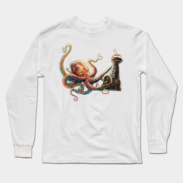 Octopus versus Rook Long Sleeve T-Shirt by SHOP ACHIRU
